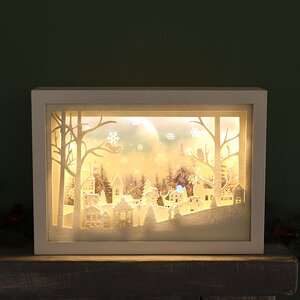 Новогодний светильник с музыкой Волшебный лик Штутгарта 30*22 см на батарейках Peha фото 3