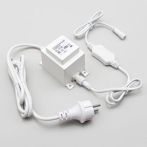 Трансформатор 30W с выпрямителем для нитей 24V, до 600 LED, белый каучук, IP65 BEAUTY LED (Бьюти Лэд) фото 1