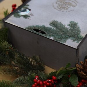 Деревянный подарочный ящик Wood Line: Grande 32 см Christmas Apple фото 7