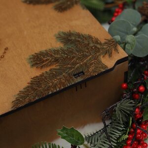 Деревянный подарочный ящик Wood Line: Brown 36 см Christmas Apple фото 5