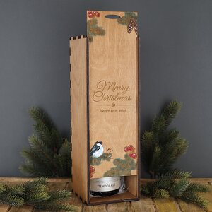 Деревянный подарочный ящик Wood Line: Merry Xmas 35 см Christmas Apple фото 3