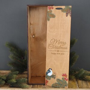 Деревянный подарочный ящик Wood Line: Merry Xmas 35 см Christmas Apple фото 4