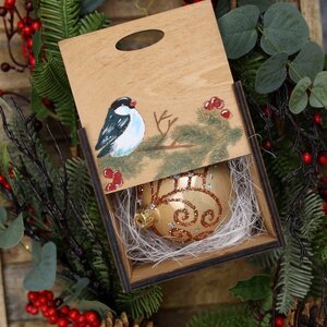 Деревянная подарочная коробка Wood Line: Mini 13 см Christmas Apple фото 2