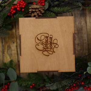Деревянная подарочная коробка Wood Line: Medium 16 см Christmas Apple фото 6