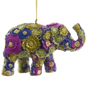 Елочная игрушка Индийский Слон - Фиалка 9 см, подвеска Goodwill фото 1