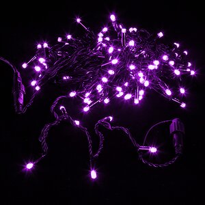 Гирлянда светодиодная Super Rubber 120 фиолетовых LED, 12 м, черный каучук, соединяемая, IP44 Snowhouse фото 1