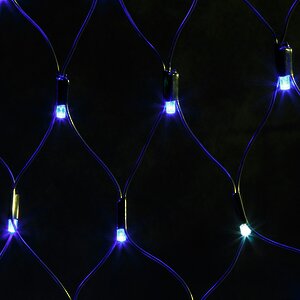 Гирлянда сетка Super Rubber 1.9*1.6 м, 320 синих LED, мерцание, черный каучук, соединяемая Snowhouse фото 2