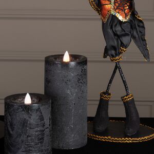 Светодиодная свеча с имитацией пламени Arevallo 7.5 см, антрацит, на батарейках Peha фото 4