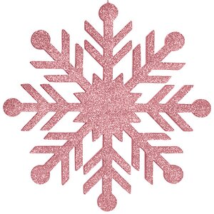 Снежинка Резная 30 см розовая, пеноплекс