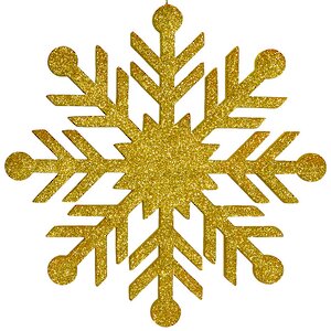 Снежинка Резная 50 см золотая, пеноплекс