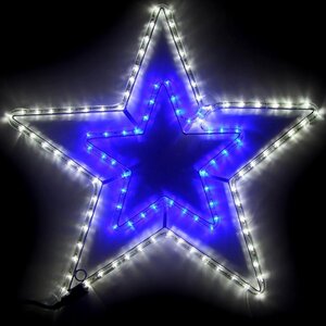 Светодиодная Звезда Вега 52 см, 108 холодных белых/синих LED ламп, соединяемая, IP44