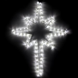 Светодиодная Звезда Рождественская 52 см, 90 холодных белых LED ламп, соединяемая, IP44 Snowhouse фото 1