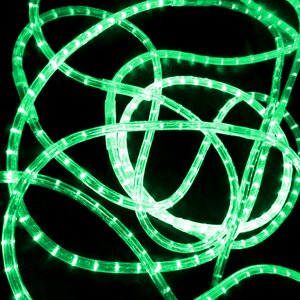 Дюралайт светодиодный двухжильный 13 мм, 100 м, 3600 зеленых LED ламп, IP54 Rich Led фото 1