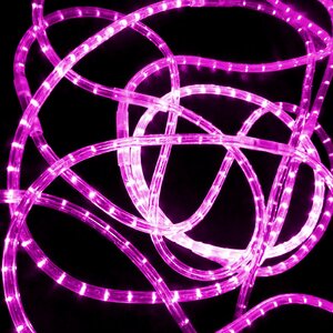 Дюралайт светодиодный двухжильный 13 мм, 100 м, 3600 розовых LED ламп, IP54 Rich Led фото 1