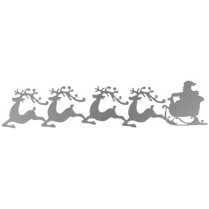 Новогодняя гирлянда-растяжка Санта в оленьей упряжке 100 см Peha фото 1