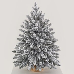 Настольная елка в мешочке Романовская заснеженная 90 см, ЛИТАЯ 100% Max Christmas фото 1