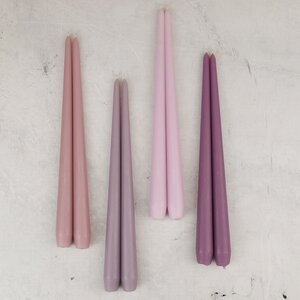 Высокие свечи Андреа Velvet 30 см, 5 шт, серо-лиловые Candleslight фото 4