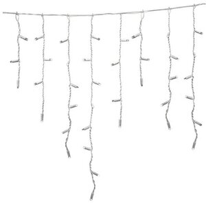 Гирлянда бахрома Super Rubber 2*0.5 м, 100 синих LED с белым мерцанием, белый каучук, соединяемая, IP44 Snowhouse фото 3