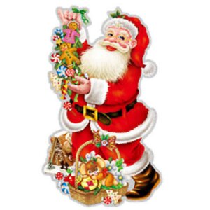 Панно Веселый Санта-Клаус 40 см Царь Елка фото 1