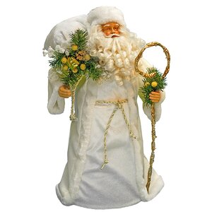 Дед Мороз золотой с елкой, 60 см Holiday Classics фото 2