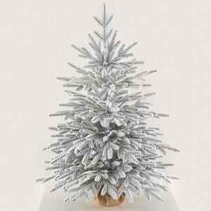 Настольная елка в мешочке Семирамида заснеженная 90 см, ЛИТАЯ 100% Max Christmas фото 1