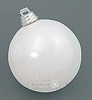 Пластиковый глянцевый шар ЭЛИТ 6 см белый (перламутровый) Holiday Classics фото 1