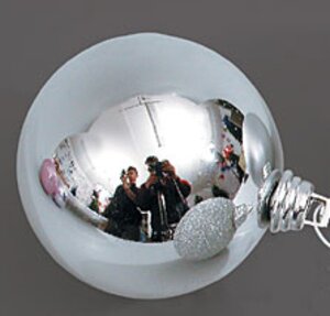 Пластиковый глянцевый шар ЭЛИТ 6 см серебро Holiday Classics фото 1
