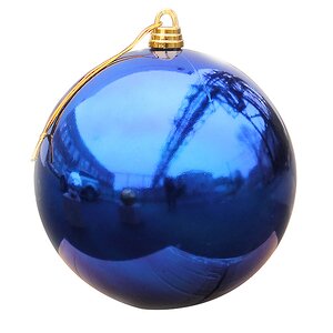 Пластиковый шар 50 см синий глянцевый, Snowhouse