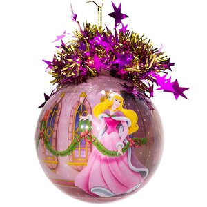 Пластиковый елочный шар Спящая Красавица Аврора 9.5 см
