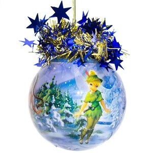 Пластиковый елочный шар Фея Динь-Динь с Подружками - Зима 9.5 см