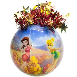 Пластиковый елочный шар Фея Динь-Динь с Подружками - Осень 9.5 см