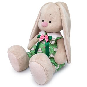 Мягкая игрушка Зайка Ми в зелёном комбинезоне с кроликами 34 см Budi Basa фото 2