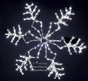 Снежинка светодиодная, уличная, LED, 60 см, белая, IP44 BEAUTY LED фото 1