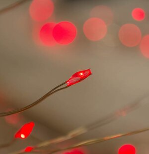 Гирлянда Лучи Росы 20*1.5 м, 350 красных MINILED ламп, серебряная проволока, IP20 BEAUTY LED фото 3