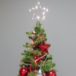 Светодиодная Звезда на елку 20 см теплая белая, mini LED лампы, на батарейках Snowhouse фото 2