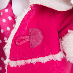 Мягкая игрушка Зайка Ми в платье и розовой дубленке 25 см коллекция Город Budi Basa фото 3