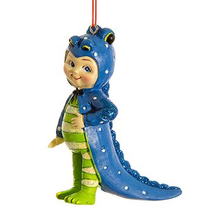 Елочная игрушка Детский Карнавал - Скромный Дракоша 9 см, подвеска Kurts Adler фото 1