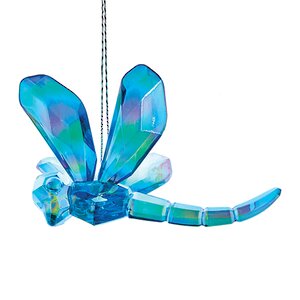 Елочная игрушка Стрекоза Bleu Murmure 5 см, подвеска Kurts Adler фото 1