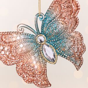 Елочная игрушка Бабочка Шанти - Azure Wonders 11 см Kurts Adler (Куртс Адлер) фото 4