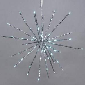 Светодиодный Ежик 40 см, 80 холодных белых LED ламп с мерцанием, IP44 Snowhouse фото 1