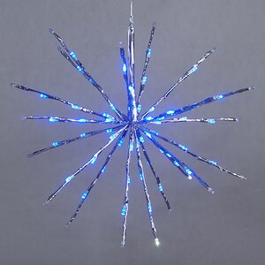 Светодиодный Ежик 40 см, 80 холодных белых и синих LED ламп, IP44 Snowhouse фото 1