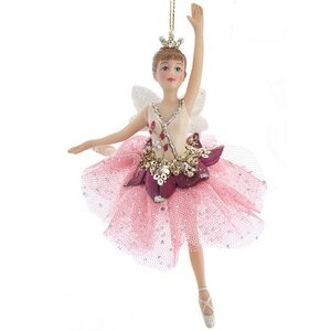 Елочная игрушка Фея Селина учится балету 13 см, подвеска