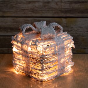 Светящийся Подарок под елку Сноувальд 15 см 20 теплых белых мини LED ламп Peha фото 3