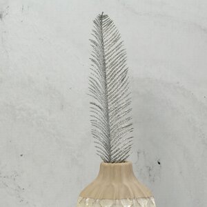 Декоративный лист Сияющий Мантерис 33 см, серебряный Peha фото 2