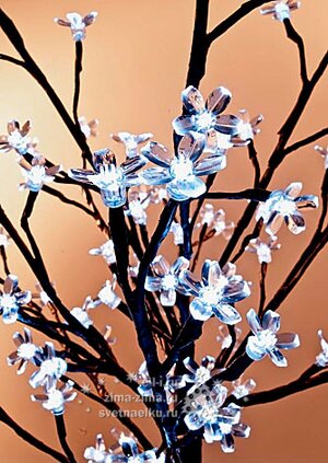 Светодиодное дерево "Сакура", 150 см, уличное, 192 ХОЛОДНЫХ БЕЛЫХ LED ламп Ели Пенери фото 2