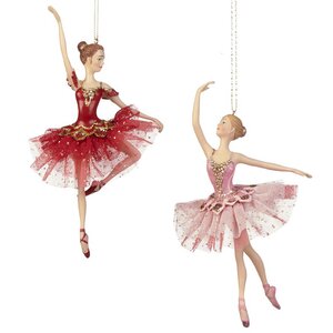 Елочная игрушка Балерина Пласида в бордовой пачке 18 см, подвеска Goodwill фото 2