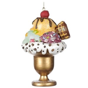 Елочная игрушка Мороженое с рожком - Maison du Sucre 10 см, подвеска Goodwill фото 1
