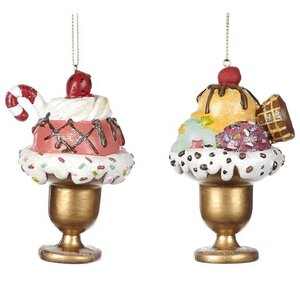 Елочная игрушка Мороженое с рожком - Maison du Sucre 10 см, подвеска Goodwill фото 2
