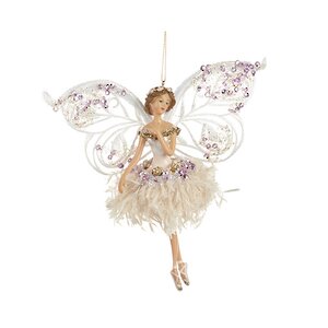 Елочная игрушка Фея Ария в кремовом - Jolie Enchante 16 см, подвеска Goodwill фото 1