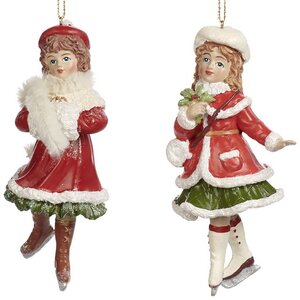 Елочная игрушка Девочка Иулиэна на коньках - Christmas Carol 13 см, подвеска Goodwill фото 2